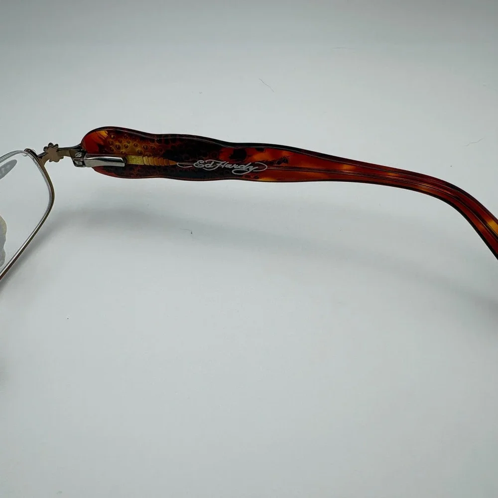 Ed Hardy EHR201 Rhinestone Skull Reading Glasses +1.50 Tortoise Brown Readers